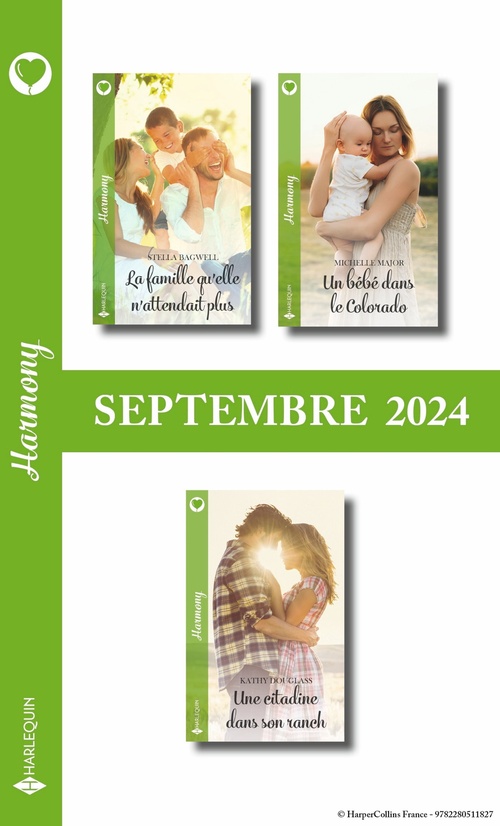 Couverture ebook de Pack mensuel Harmony - 3 romans (septembre 2024), de Collectif