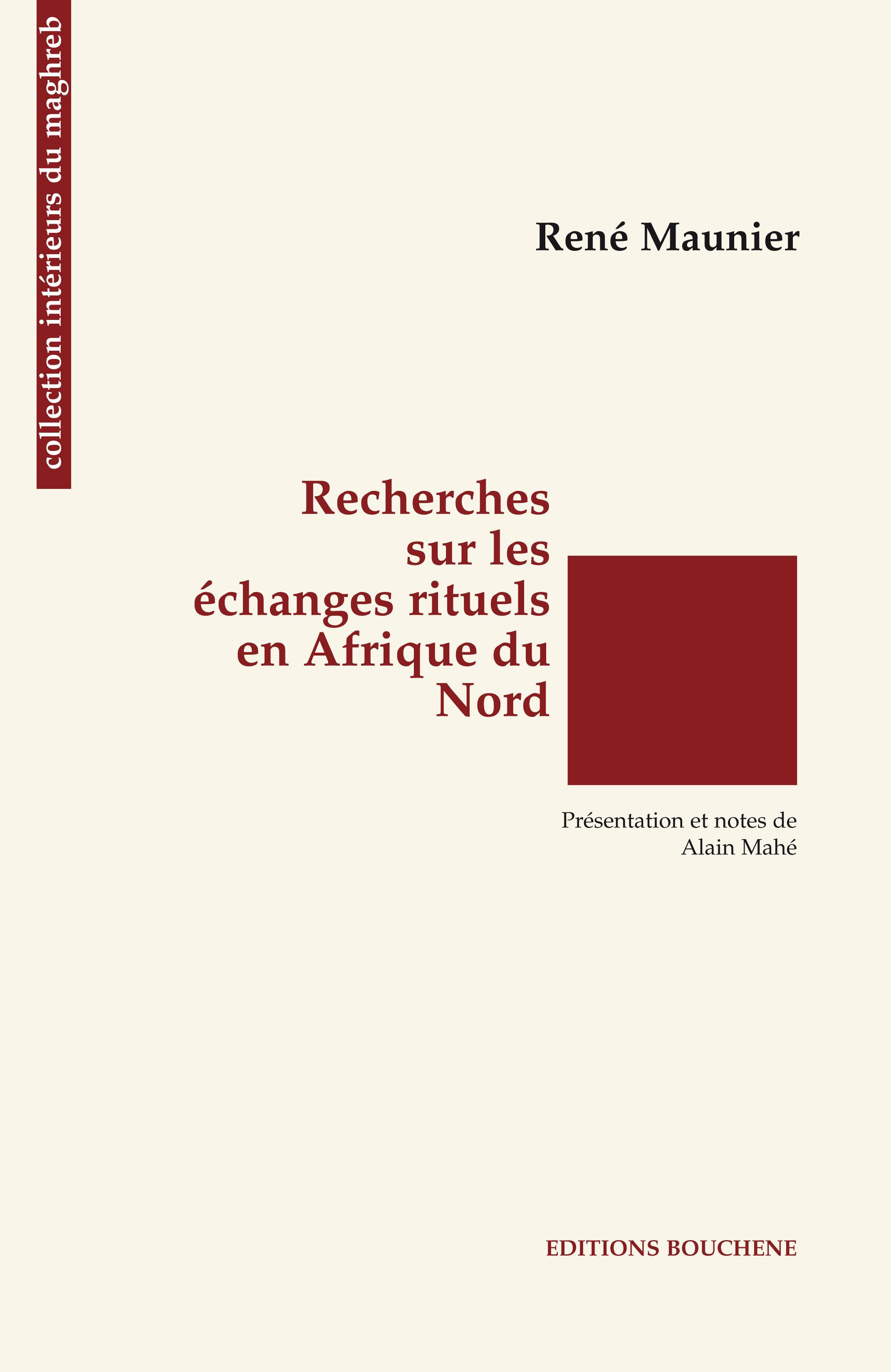 ebook cover of Recherches sur les échanges rituels en Afrique du Nord, by Rene Maunier