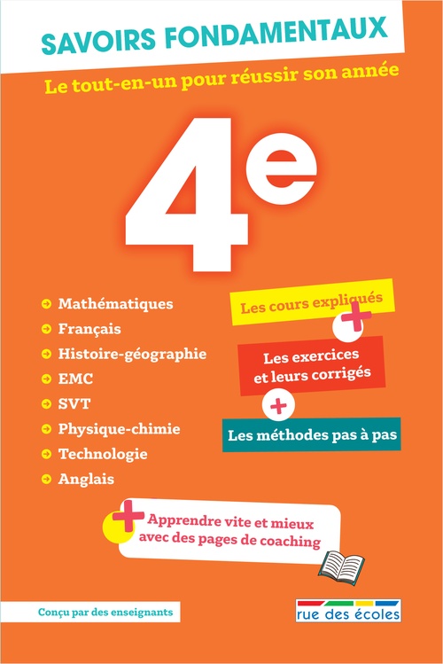 ebook cover of Savoirs fondamentaux - 4e - Le tout-en-un pour réussir son année, by Collectif