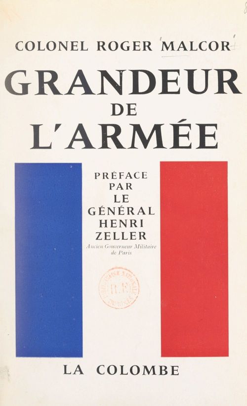 ebook cover of Grandeur de l'armée, by Roger Malcor