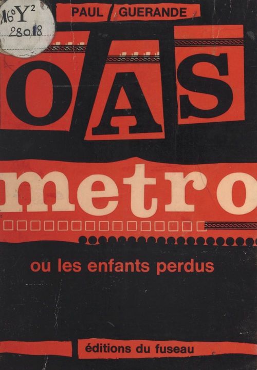 Couverture ebook de O.A.S. métro, de Paul Guerande
