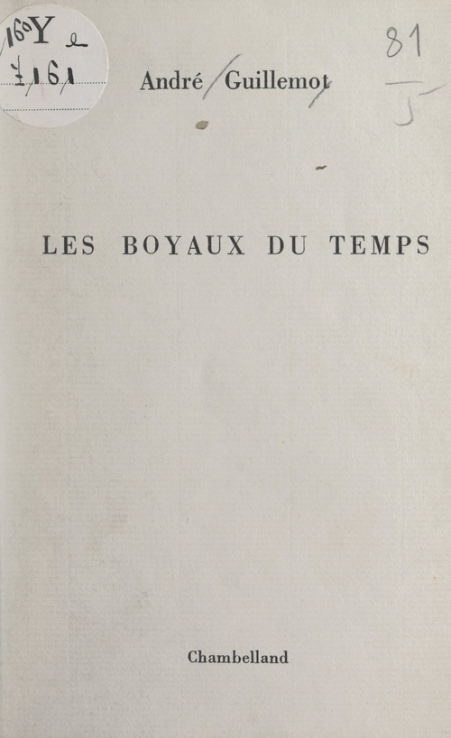 ebook cover of Les boyaux du temps, by Andre Guillemot