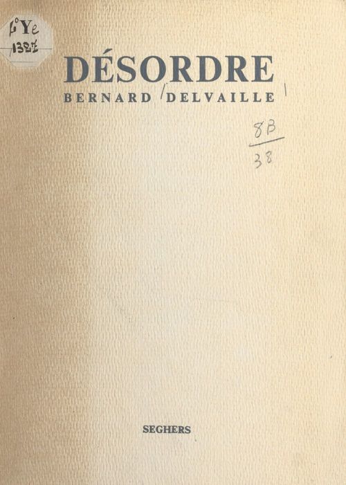 ebook cover of Désordre, by Bernard Delvaille