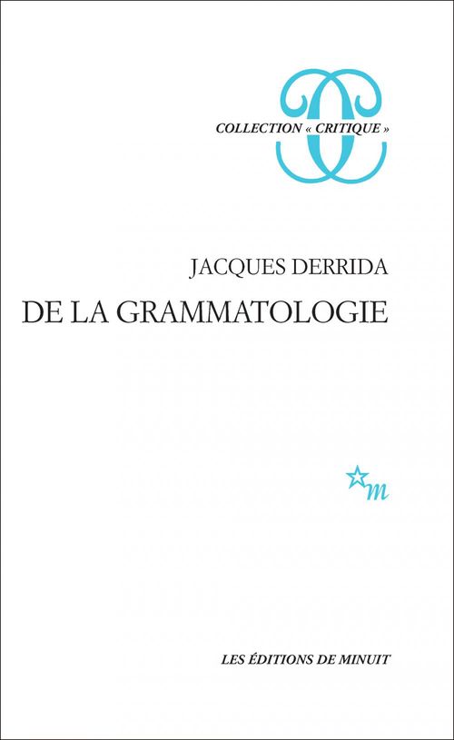 ebook cover of De la grammatologie, by Jacques Derrida