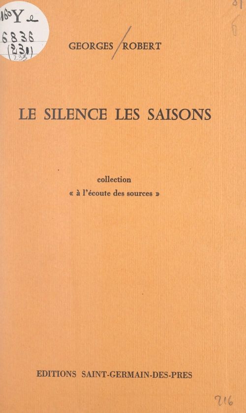 Couverture ebook de Le silence, les saisons, de Georges Robert