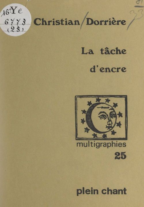 Couverture ebook de La tâche d'encre, de Christian Dorrière