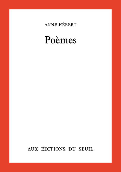 ebook cover of Poèmes, by Anne Hébert