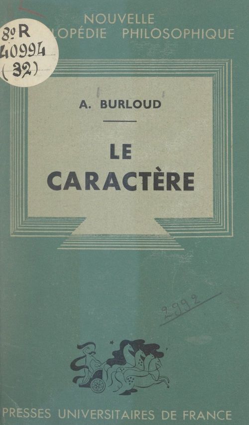 Couverture ebook de Le caractère, de Albert Burloud