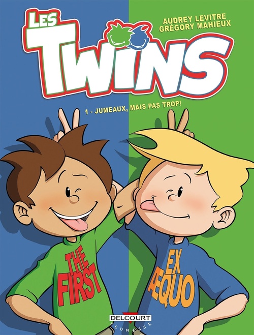 Couverture ebook de Les Twins T01 - Jumeaux mais pas trop !, de Audrey Levitre, Grégory Mahieux