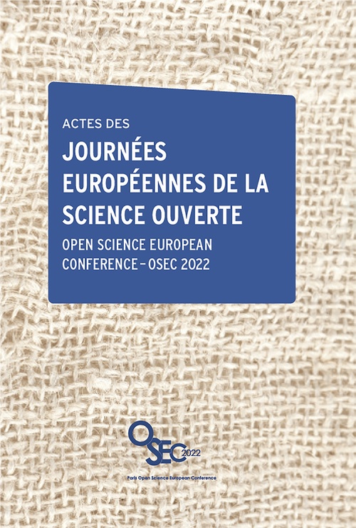 ebook cover of Actes des Journées européennes de la science ouverte, by Open Science European Conference