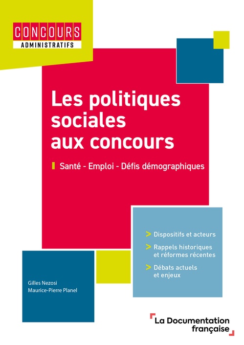 ebook cover of Les politiques sociales aux concours, by Gilles Nezosi, Maurice-Pierre Planel