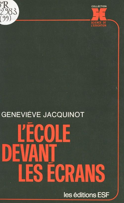 Couverture ebook de L'école devant les écrans, de Jean Vial