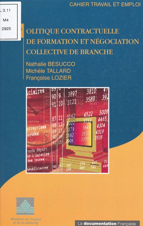 ebook cover of Politique contractuelle de formation et négociation collective de branche, by Collectif
