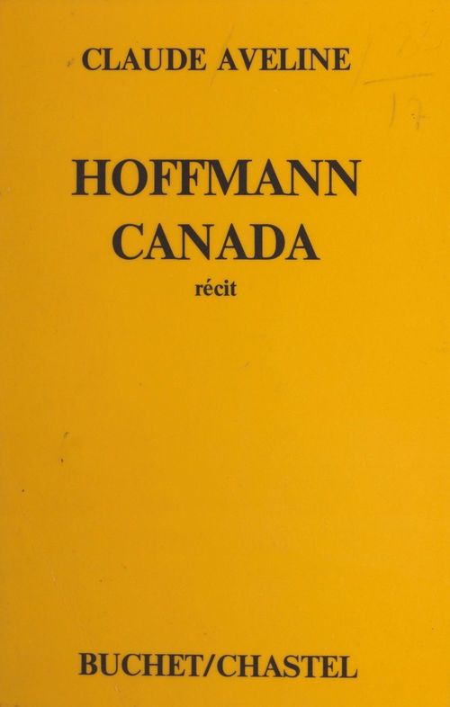 ebook cover of Hoffmann Canada, by Claude Aveline