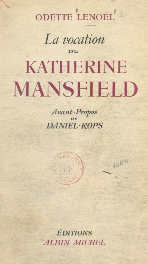 ebook cover of La vocation de Katherine Mansfield, by Odette Lenoel