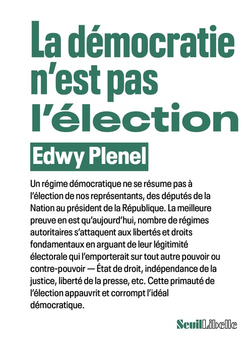 ebook cover of La démocratie n'est pas l'élection, by Edwy Plenel