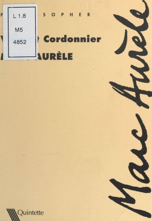 ebook cover of Marc Aurèle, by Vincent Cordonnier