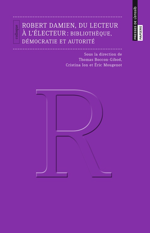 ebook cover of Robert Damien, du lecteur à l´électeur, by Thomas Boccon Gibod