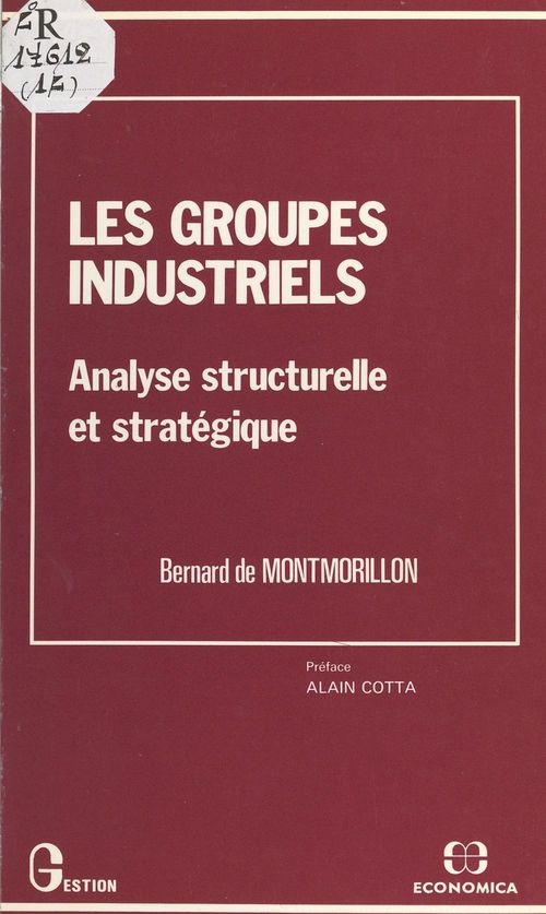 ebook cover of Les Groupes industriels : analyse structurelle et stratégique, by Montmorillon (De)/Be