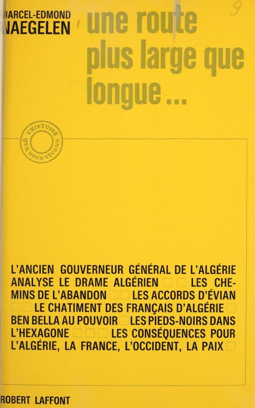 Couverture ebook de Une route plus large que longue, de Marcel-Edmond Naegelen