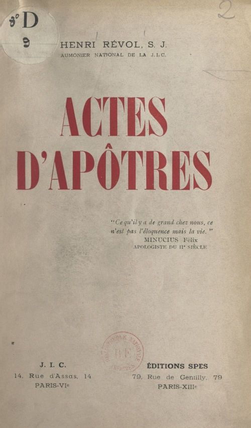 ebook cover of Actes d'Apôtres, by Henri Revol