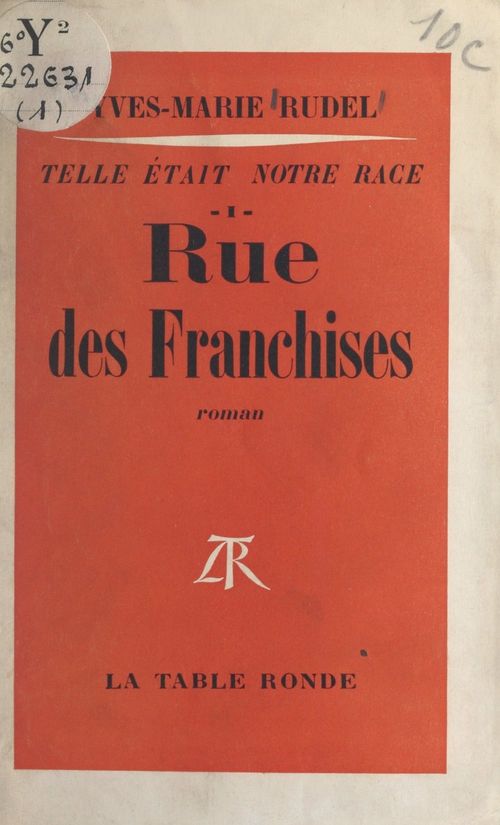 ebook cover of Telle était notre race (1), by Yves-Marie Rudel