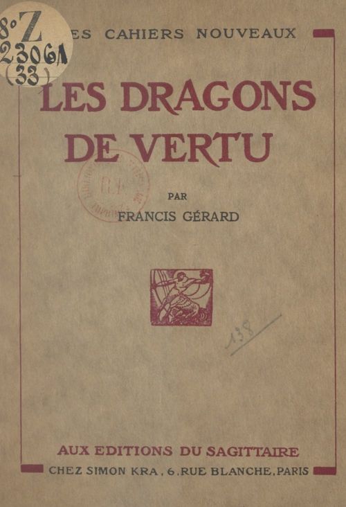 Couverture ebook de Les dragons de vertu, de Francis Gerard