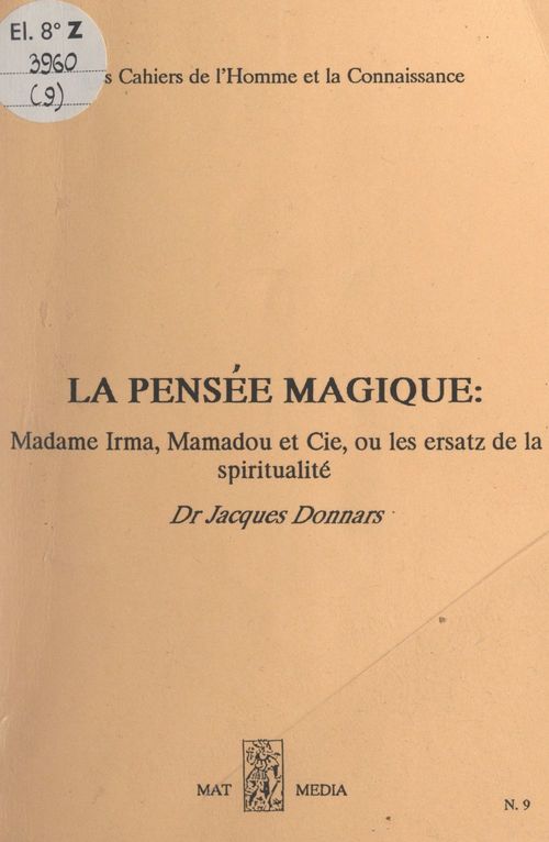 Couverture ebook de La pensée magique, de Jacques Donnars