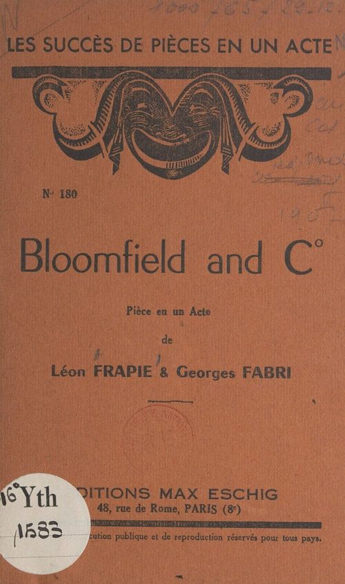 Couverture ebook de Blomfield and C°, de Georges Fabri, Léon Frapié