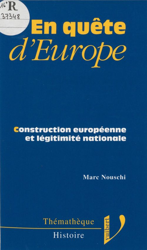Couverture ebook de En quête d'Europe, de Olivier Nouschi