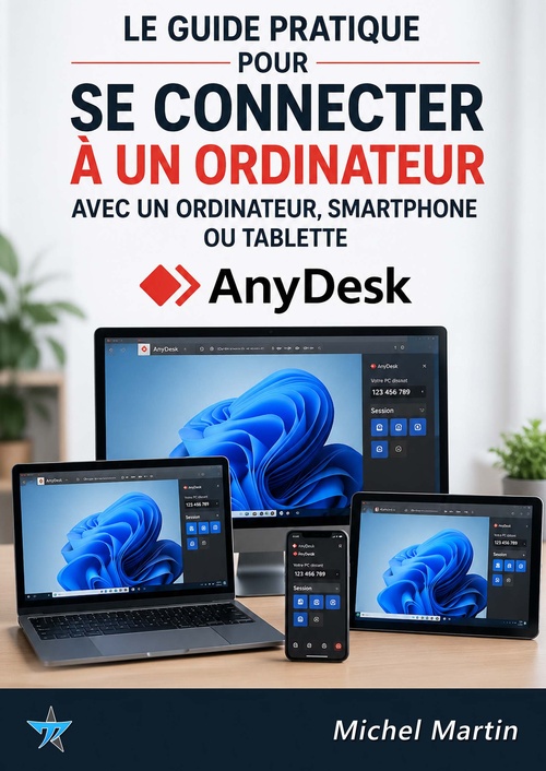 Couverture ebook de Se connecter à un ordinateur avec AnyDesk, de Michel Martin, Mediaforma