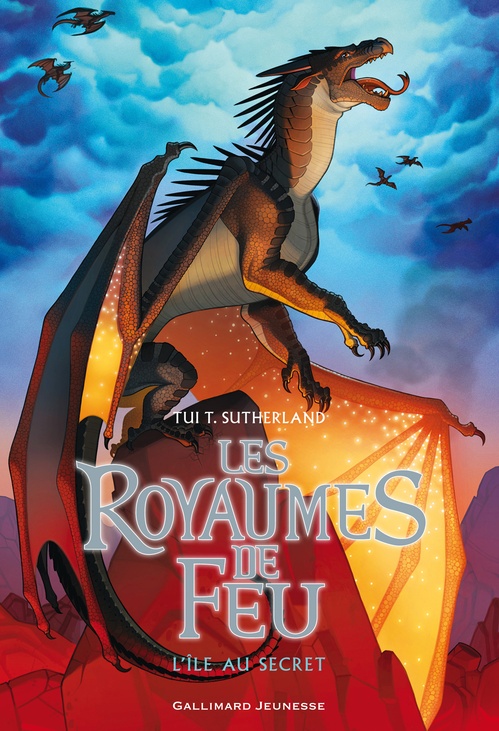 Couverture ebook de Les Royaumes de Feu (Tome 4) - L'île au secret, de Tui T. Sutherland