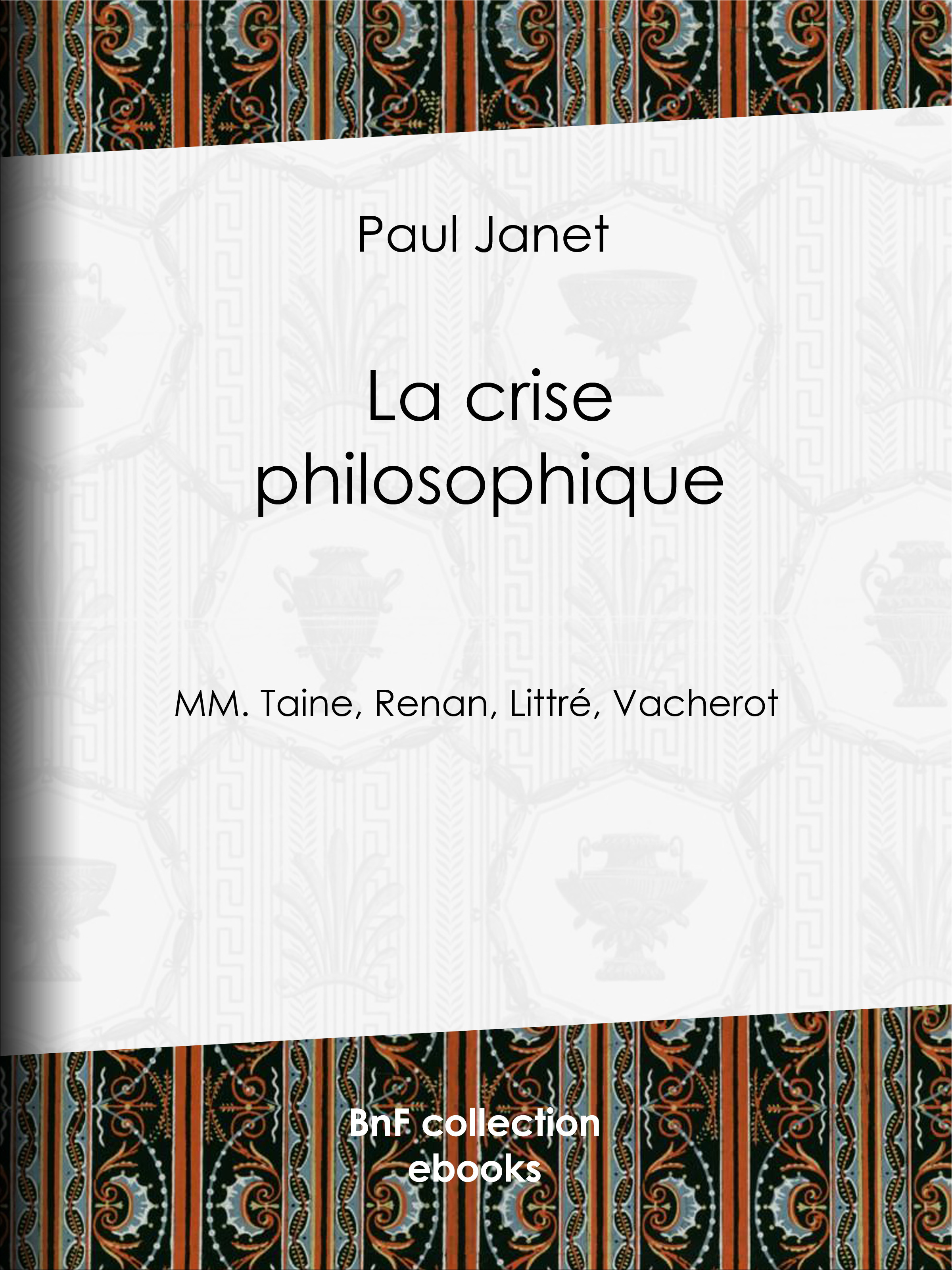 ebook cover of La Crise philosophique, by Paul Janet