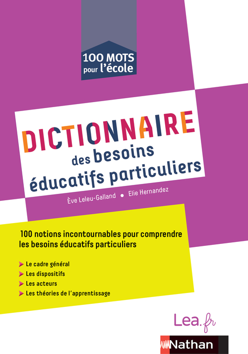 Couverture ebook de Dictionnaire des besoins éducatifs particuliers, de Elie Hernandez