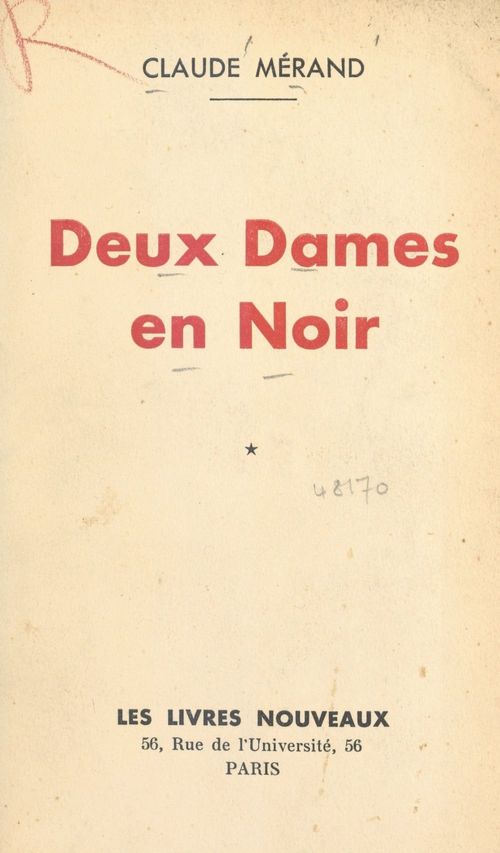 ebook cover of Deux dames en noir, by Claude Merand