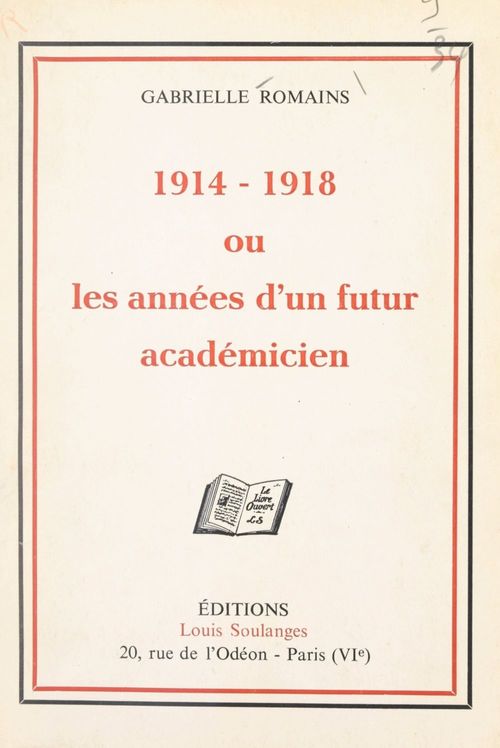 Couverture ebook de 1914-1918, de Gabrielle Romains