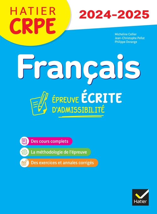 ebook cover of Français - CRPE 2024-2025 - Epreuve écrite d'admissibilité, by Micheline Cellier, Philippe Dorange, Jean-Christophe Pellat
