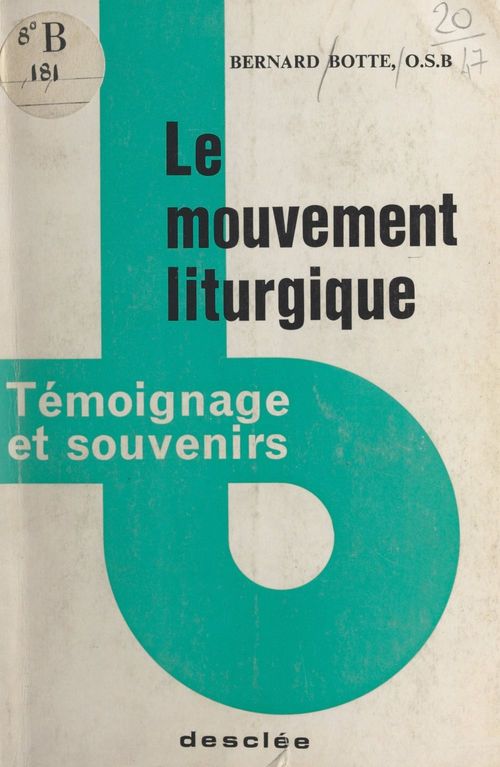 ebook cover of Le mouvement liturgique, by Bernard Botte