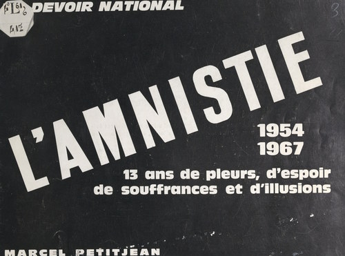 Couverture ebook de Un devoir national : l'amnistie, 1954-1967, de Marcel Petitjean