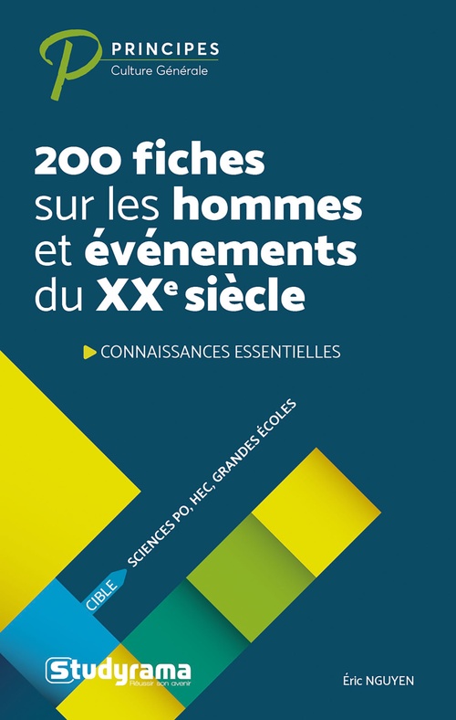 Couverture ebook de 200 fiches sur les hommes et évènements du XXe siècle, de Eric Nguyen