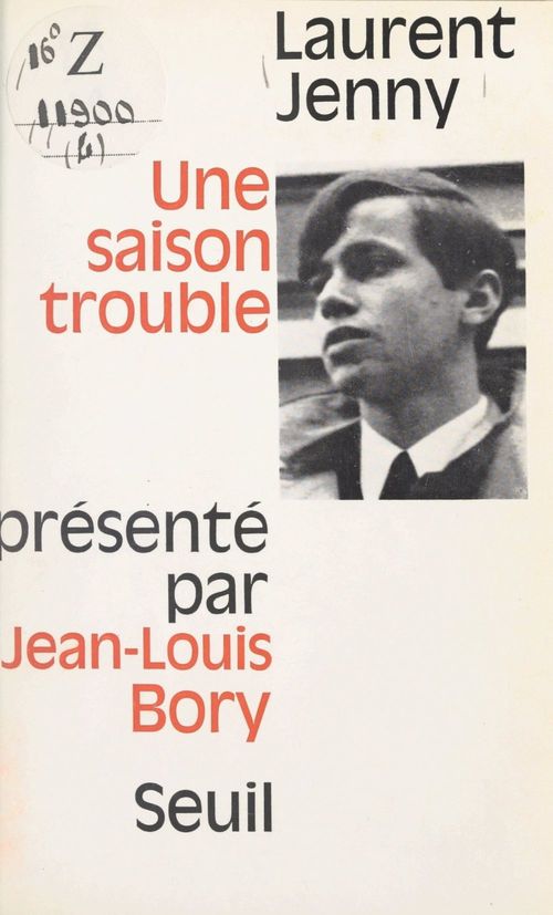 ebook cover of Une saison trouble, by Laurent Jenny