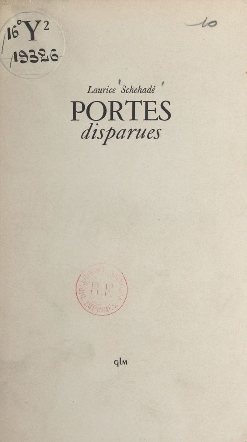 ebook cover of Portes disparues, by Laurice Schehade