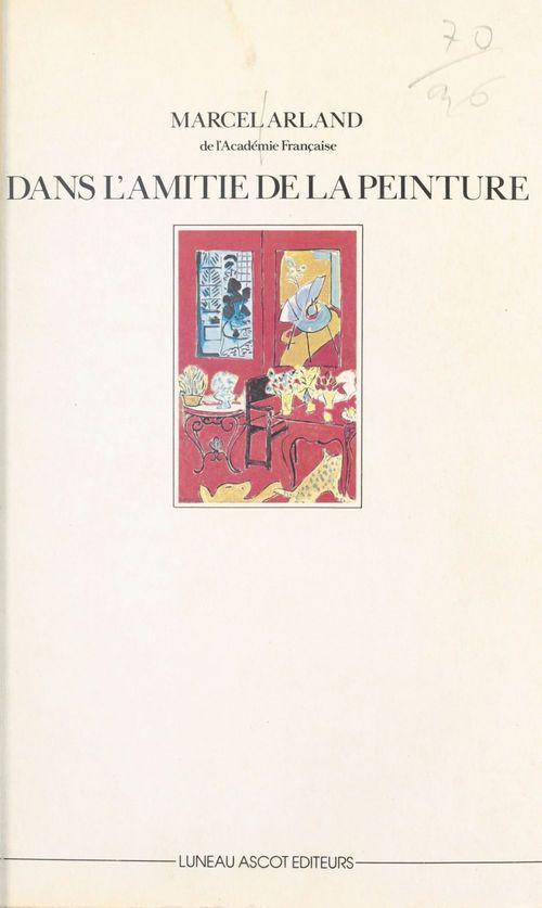 Couverture ebook de Dans l'amitié de la peinture, de Marcel Arland