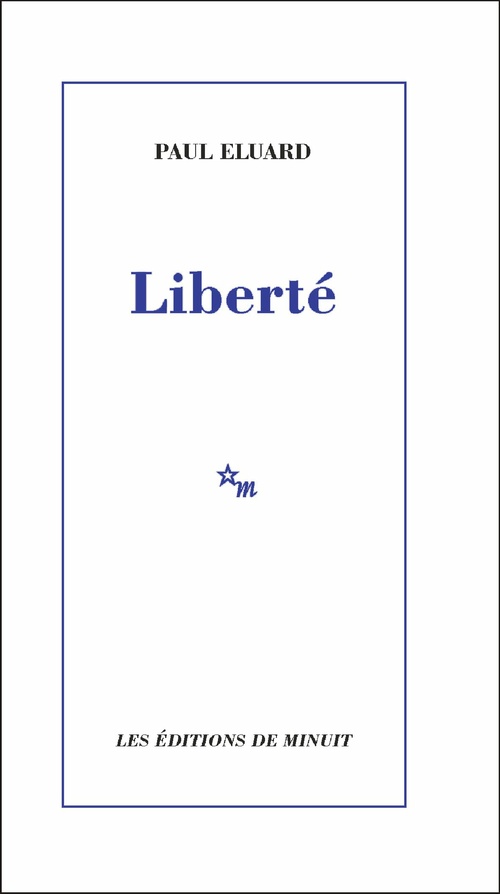 ebook cover of Liberté, by Paul Eluard