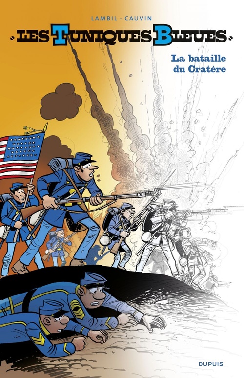 Couverture ebook de Les Tuniques Bleues - Tome 63 - La bataille du Cratère, de Raoul Cauvin, Willy Lambil