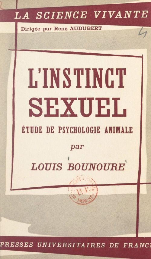 ebook cover of L'instinct sexuel, by Louis Bounoure