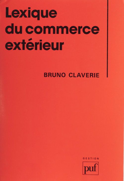 ebook cover of Lexique du commerce extérieur, by Bruno Claverie