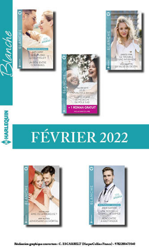 ebook cover of Pack mensuel Blanche - 10 romans + 1 gratuit (Février 2022), by Collectif