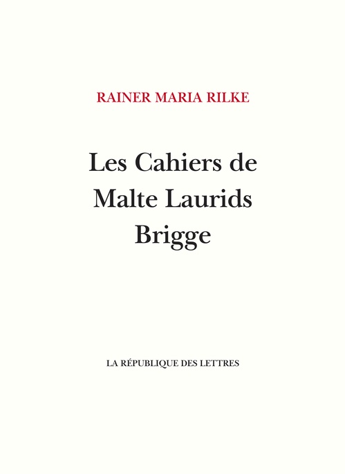 ebook cover of Les Cahiers de Malte Laurids Brigge, by Rainer Maria Rilke