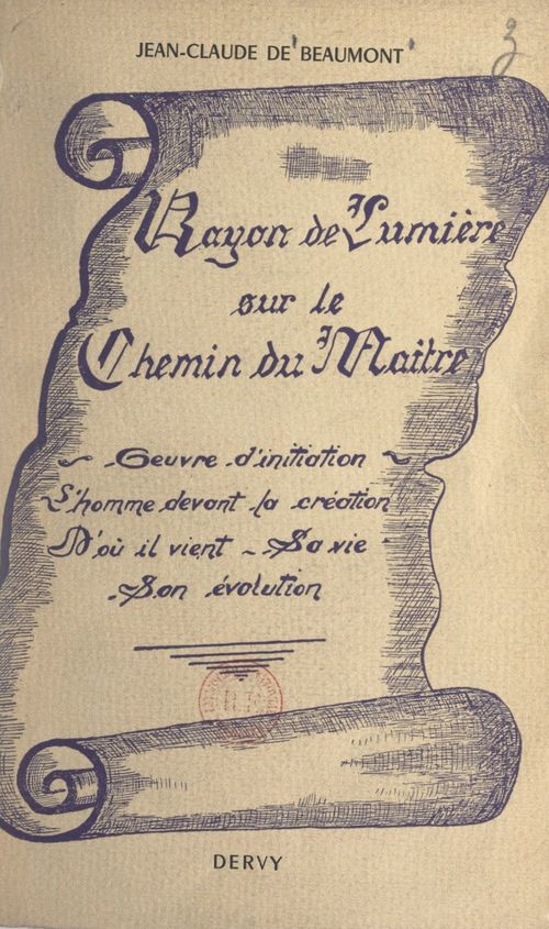 Couverture ebook de Rayon de lumière sur le chemin du Maître, de Jean-Claude De Beaumont